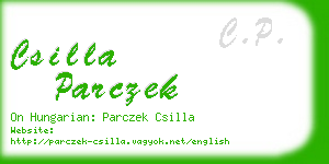 csilla parczek business card